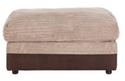 HOME Harley Large Fabric Storage Footstool - Natural.